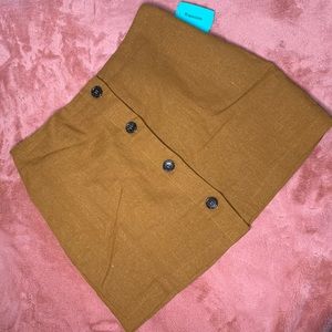 Brown button up skirt